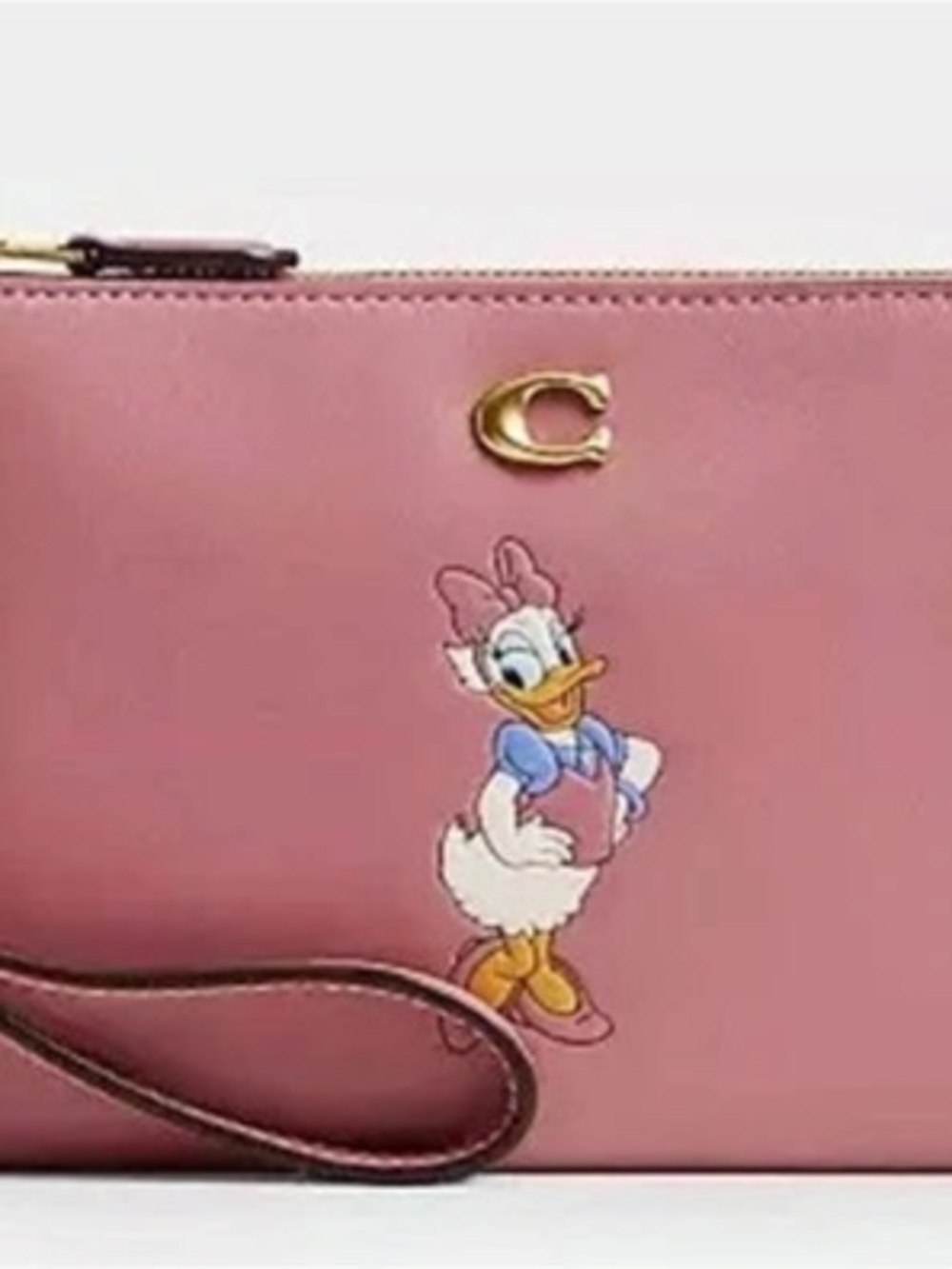 Coach Disney X Coach Essential Wristlet With Daisy Duck Essential Wristlet With